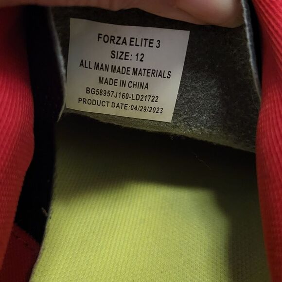 Lotto Forza Elite 3 Mens Soccer Cleats Black Red Yellow, Size 12 - Picture 10 of 12